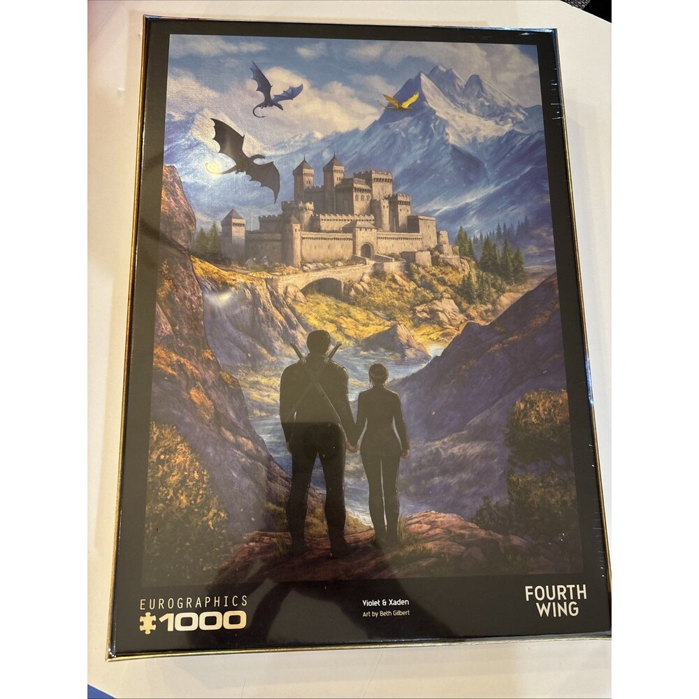 Sealed Eurographics Puzzle Fourth Wing 1000 Pcs Jigsaw Book Violet & Xaden New